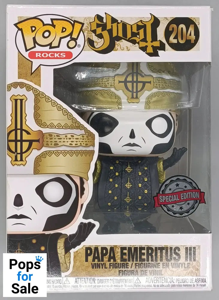 204 Papa Emeritus III - Ghost - Rocks - Box Damaged Funko POP