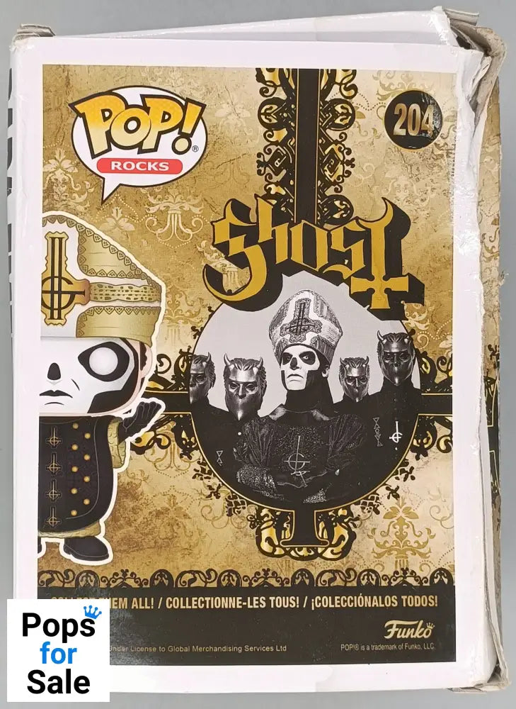 204 Papa Emeritus III - Ghost - Rocks - Box Damaged Funko POP