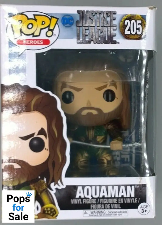 #205 Aquaman - DC Justice League - Box Damaged Funko POP - PopsforSale.co.uk