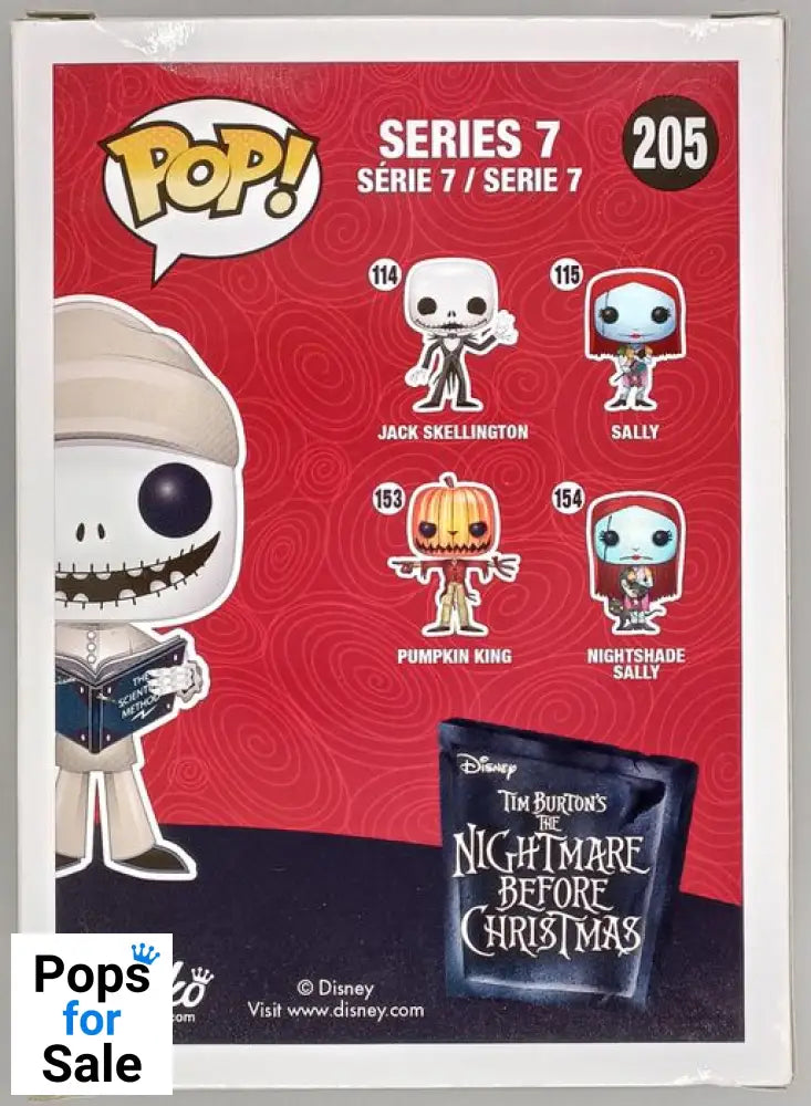 #205 Pajama Jack - Disney Nightmare Before Christ Box Damaged Funko POP - PopsforSale.co.uk