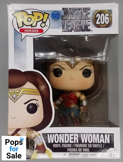 #206 Wonder Woman - DC Justice League - Box Damaged Funko POP - PopsforSale.co.uk