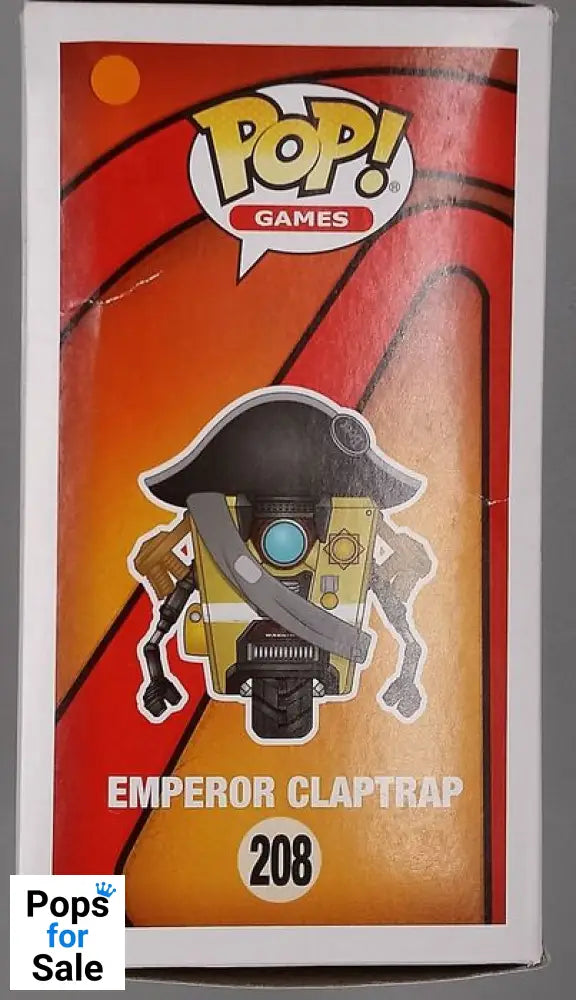 208 Emperor Claptrap - Borderlands - Funko POP - Box Damaged