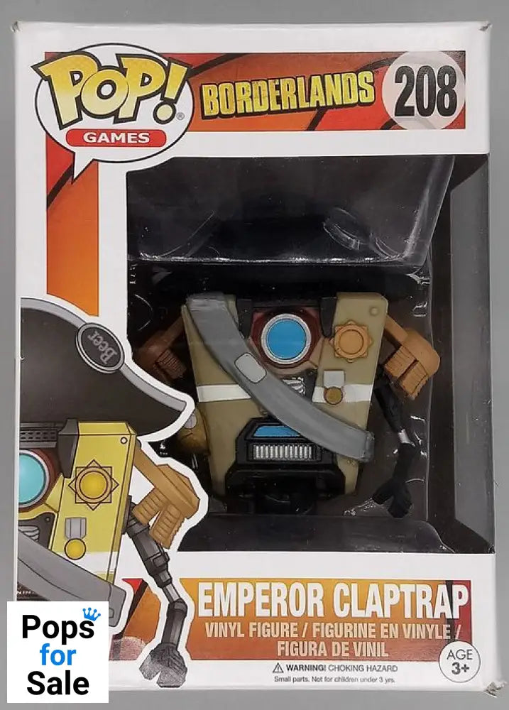 208 Emperor Claptrap - Borderlands - Funko POP - Box Damaged