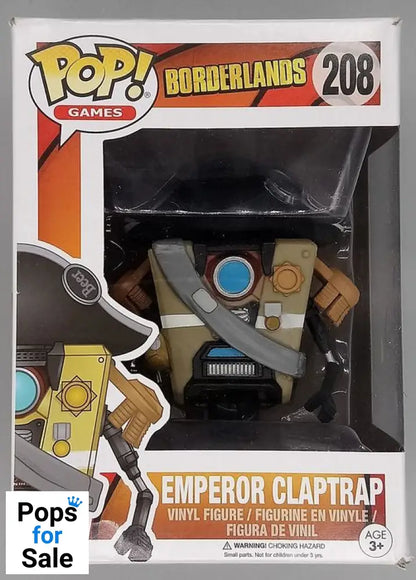 208 Emperor Claptrap - Borderlands - Funko POP - Box Damaged