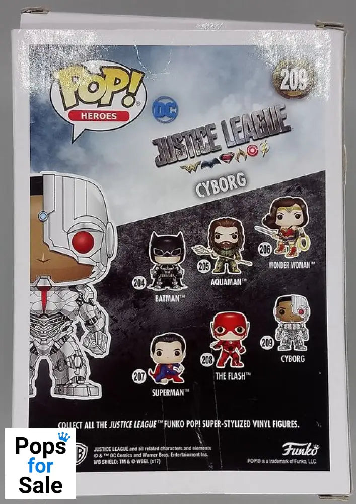 #209 Cyborg - DC Justice League - Box Damaged Funko POP - PopsforSale.co.uk