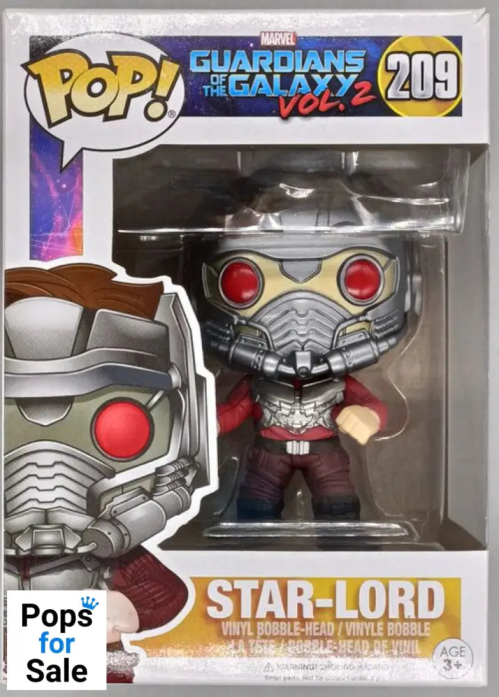 #209 Star-Lord (Action) Marvel Guardians of the GalaxyBox Damaged Funko POP