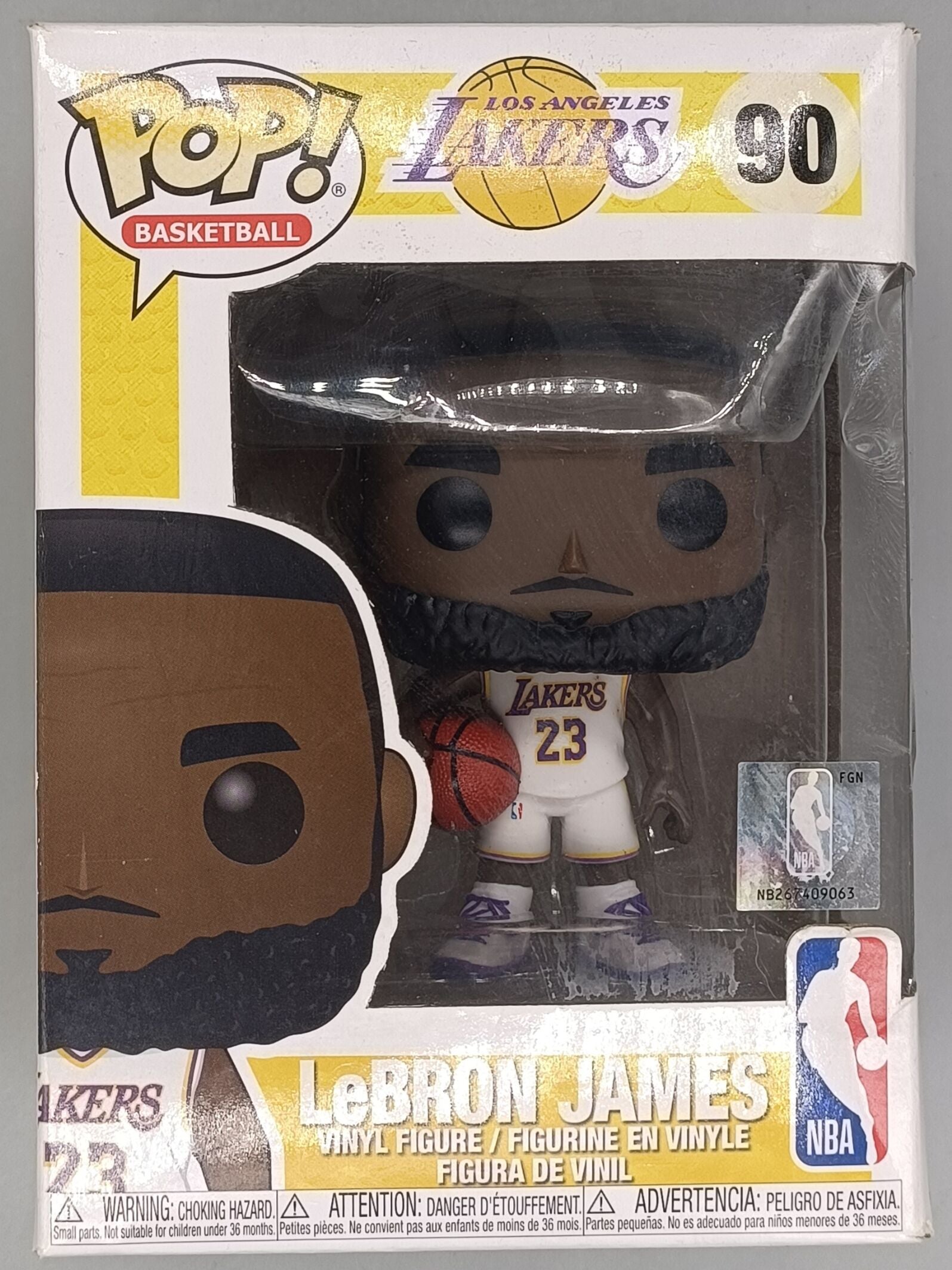 90 LeBron James (Alternate) White Shirt - NBA LA Lakers - Funko POP - Box Damaged