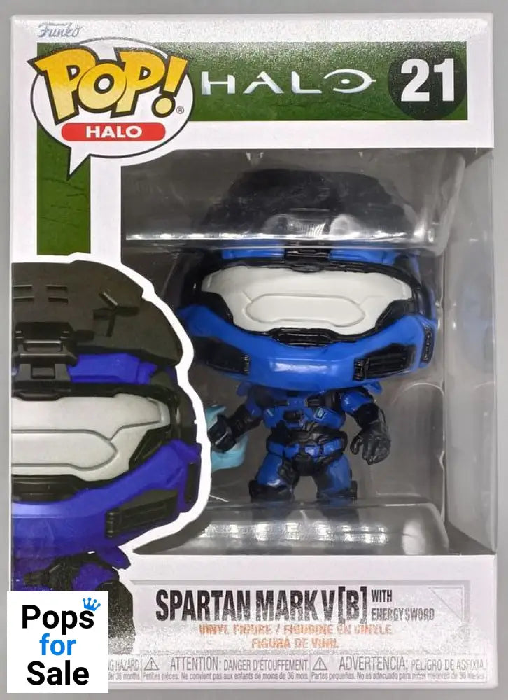 #21 Spartan Mark V [B] (with Energy Sword) Halo - Box Damaged Funko POP - PopsforSale.co.uk