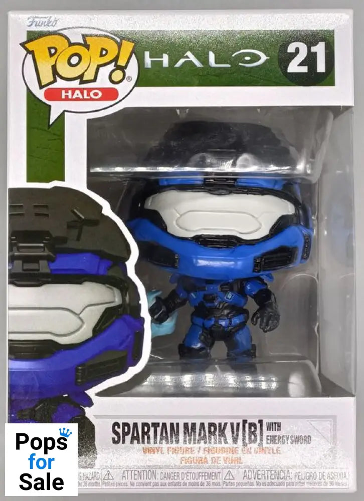 #21 Spartan Mark V [B] (with Energy Sword) Halo - Box Damaged Funko POP