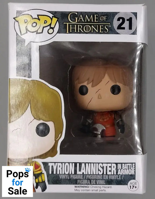 21 Tyrion Lannister (Battle Armor) Game of Thrones - Box Damaged Funko POP