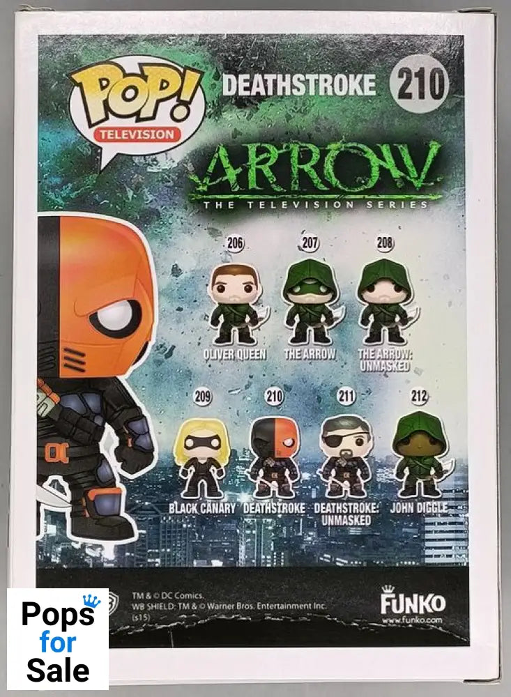 #210 Deathstroke - Arrow - Box Damaged Funko POP - PopsforSale.co.uk