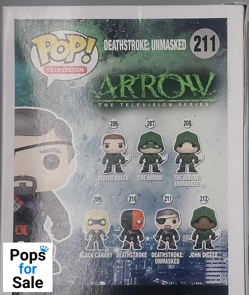 #211 Deathstroke: Unmasked - Arrow - Exclusive - Box Damaged Funko POP