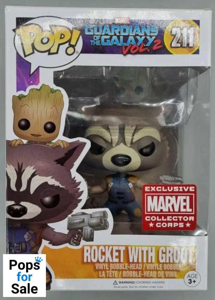 #211 Rocket with Groot Marvel MCC Guardians of the Galaxy 2 Funko POP