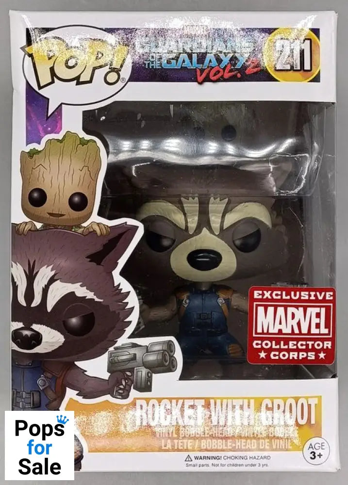 211 Rocket with Groot Marvel MCC Guardians of the Galaxy - Box Damaged Funko POP