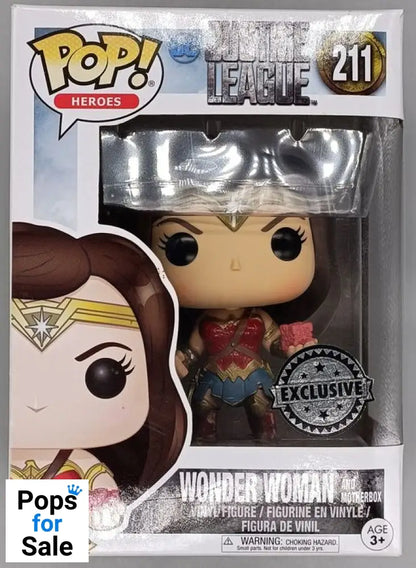 #211 Wonder Woman (and Motherbox) -DC Justice League Box Damaged Funko POP