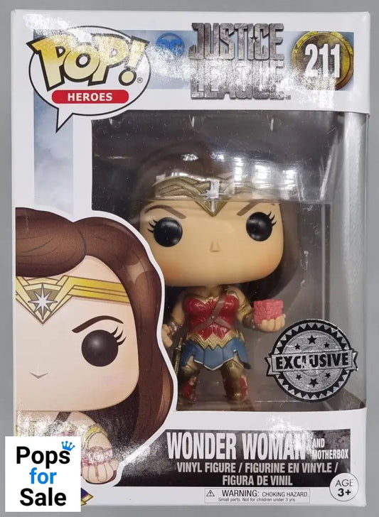 #211 Wonder Woman (and Motherbox) - DC Justice League Funko POP - PopsforSale.co.uk