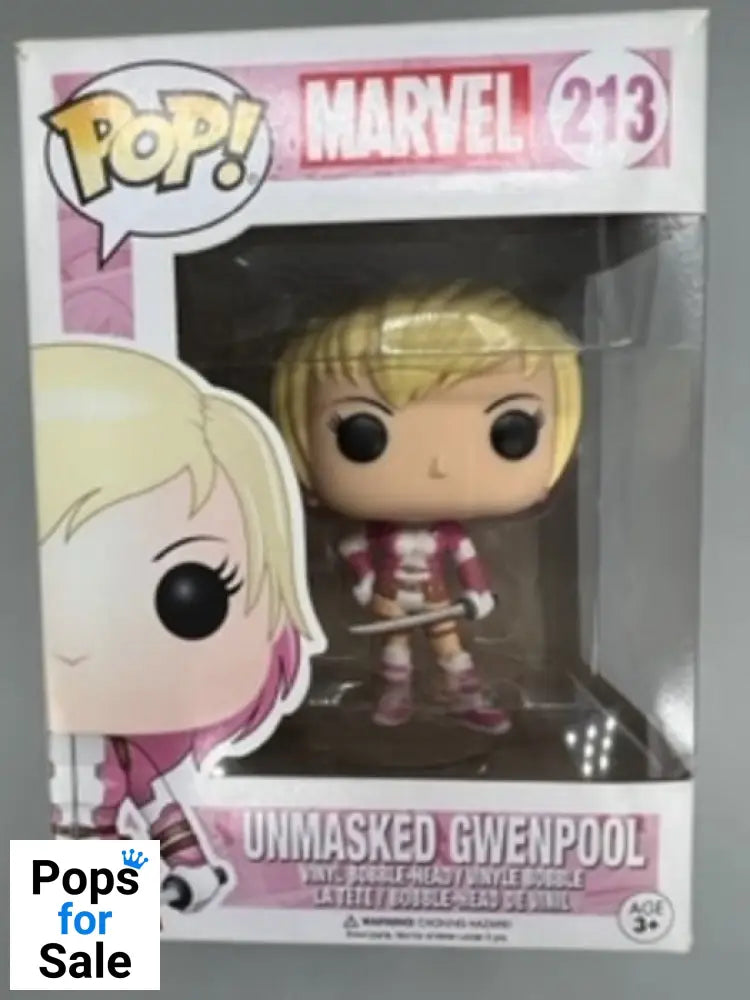 #213 Unmasked Gwenpool - Marvel - Box Damaged Funko POP - PopsforSale.co.uk