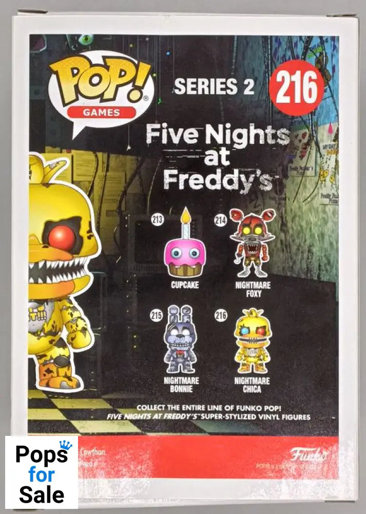 216 Nightmare Chica - Five Nights at Freddys FNAF - Box Damaged Funko POP