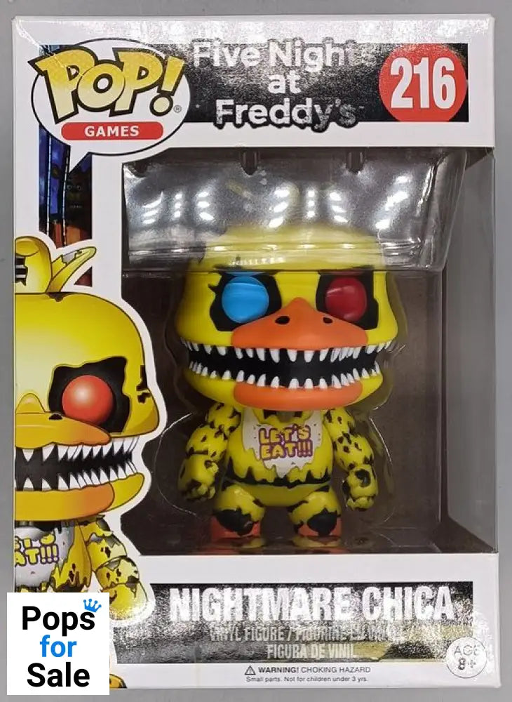 216 Nightmare Chica - Five Nights at Freddys FNAF - Box Damaged Funko POP