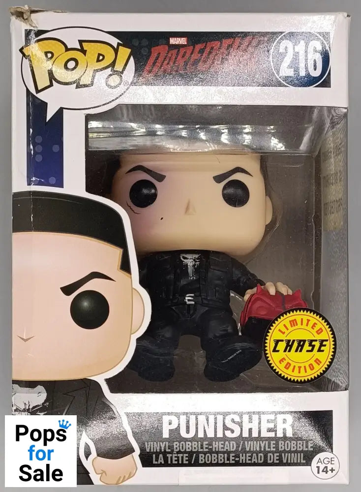 216 Punisher (Holding Mask) Chase - Marvel Daredevil - Funko POP - Box Damaged