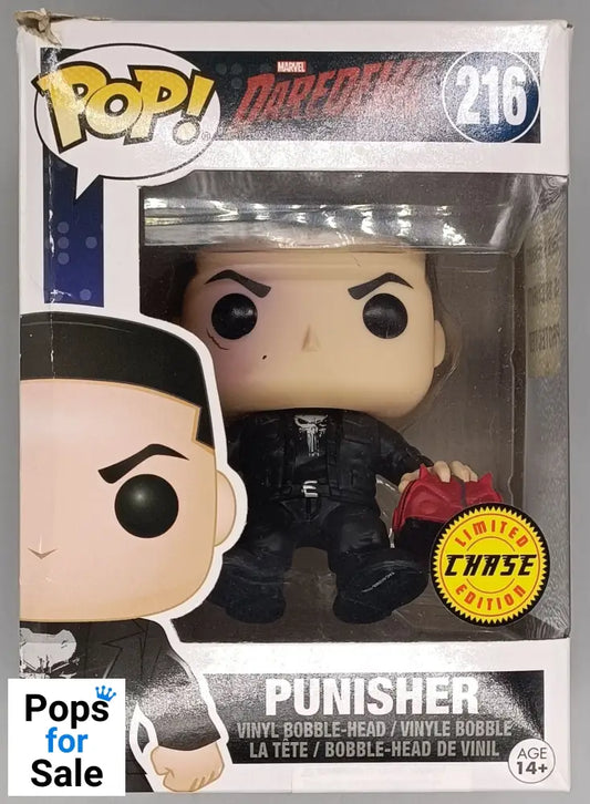 216 Punisher (Holding Mask) Chase - Marvel Daredevil - Funko POP - Box Damaged