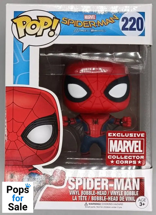 #220 SpiderMan Wingsuit Homecoming Marvel Collectors Box Damaged Funko POP - PopsforSale.co.uk