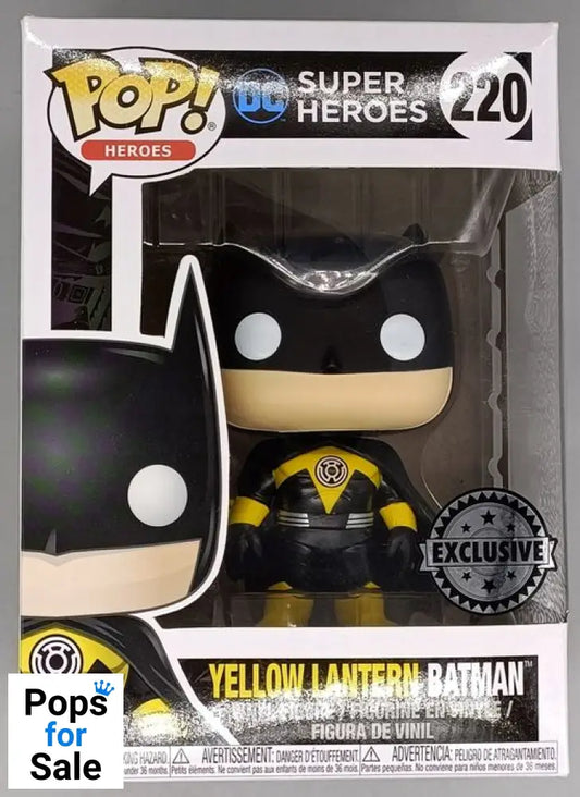 #220 Yellow Lantern Batman - DC Super Heroes - Box Damaged Funko POP - PopsforSale.co.uk