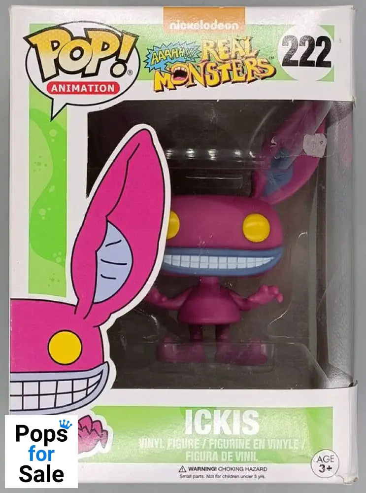 #222 Ickis -  Aaahh!!! Real Monsters - Box Damaged Funko POP