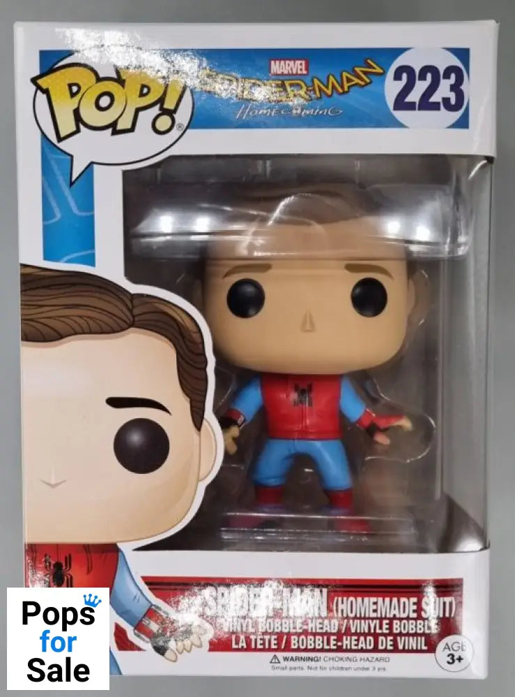 #223 Spider-Man (Homemade Suit- Unmasked) Marvel Spider-Man Homecoming Funko POP