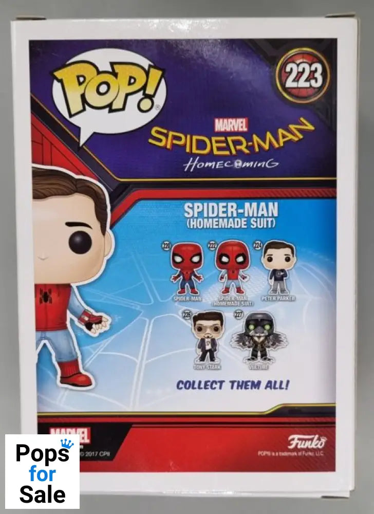 #223 Spider-Man (Homemade Suit- Unmasked) Marvel Spider-Man Homecoming Funko POP