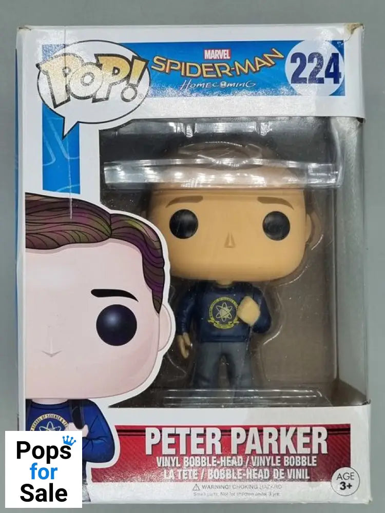 #224 Peter Parker - Marvel Spider-Man Homecoming Box Damaged Funko POP