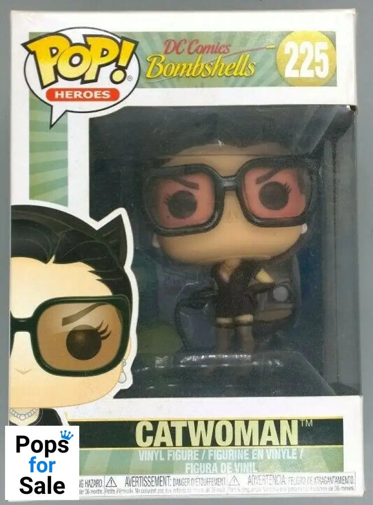 #225 Catwoman (in Black) - DC Bombshells - Box Damaged Funko POP - PopsforSale.co.uk