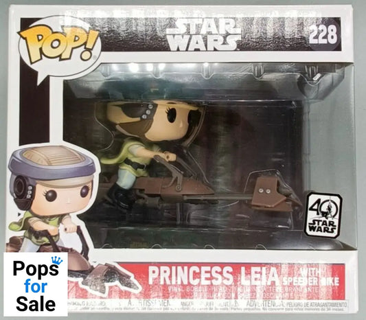 228 Princess Leia (with Speeder Bike) Deluxe Star Wars - Box Damaged Funko POP