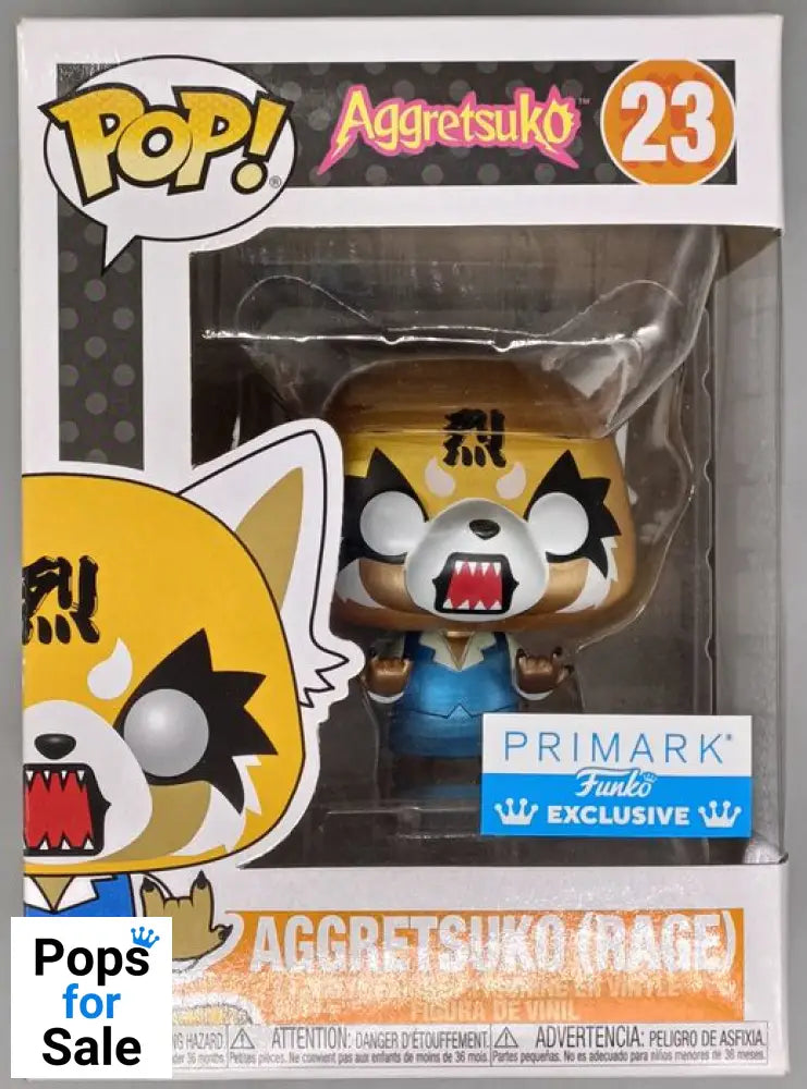 #23 Aggretsuko (Rage) - Metallic - Box Damaged Funko POP