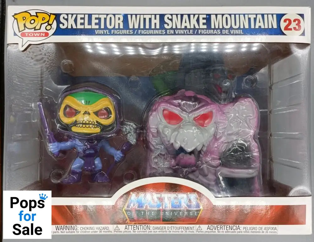 #23 Skeletor with Snake Mountain - Town Masters Of The Universe Box Damaged Funko POP - PopsforSale.co.uk