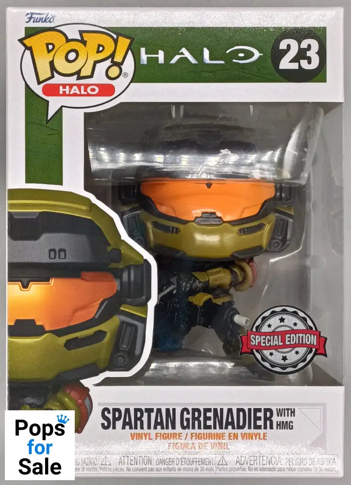 #23 Spartan Grenadier (with HMG) - Halo Funko POP - PopsforSale.co.uk