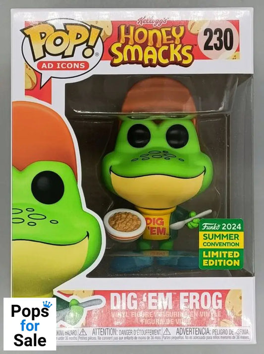 230 Dig Em Frog - Kelloggs Honey Smacks - 2024 Con Funko POP - Brand New