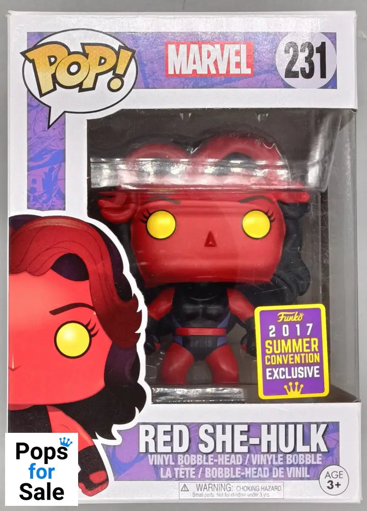 #231 Red She-Hulk - Marvel - 2017 Con Funko POP - PopsforSale.co.uk