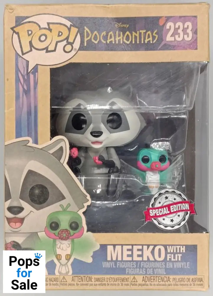 #233 Meeko (with Flit) Disney Pocahontas - Box Damaged Funko POP