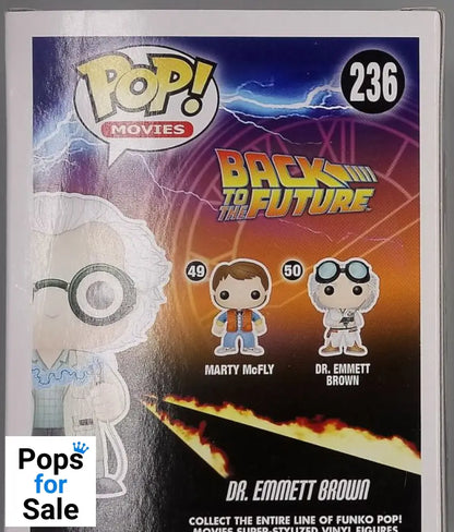 #236 Dr. Emmett Brown (w/ Jumper Cables) - Box Damaged Funko POP