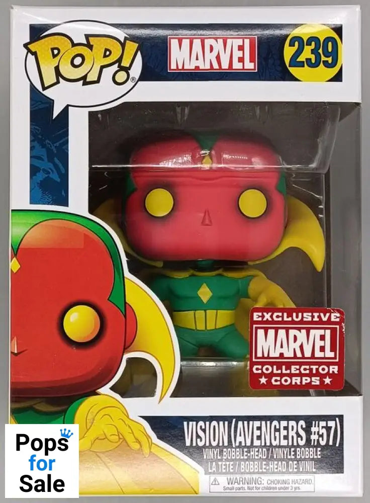 #239 Vision (Avengers #57) - Marvel Collectors Corps Box Damaged Funko POP - PopsforSale.co.uk