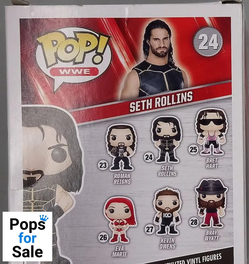 #24 Seth Rollins (Black) - WWE - Box Damaged Funko POP - PopsforSale.co.uk