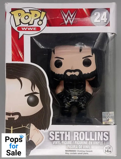 #24 Seth Rollins (Black) - WWE - Box Damaged Funko POP - PopsforSale.co.uk