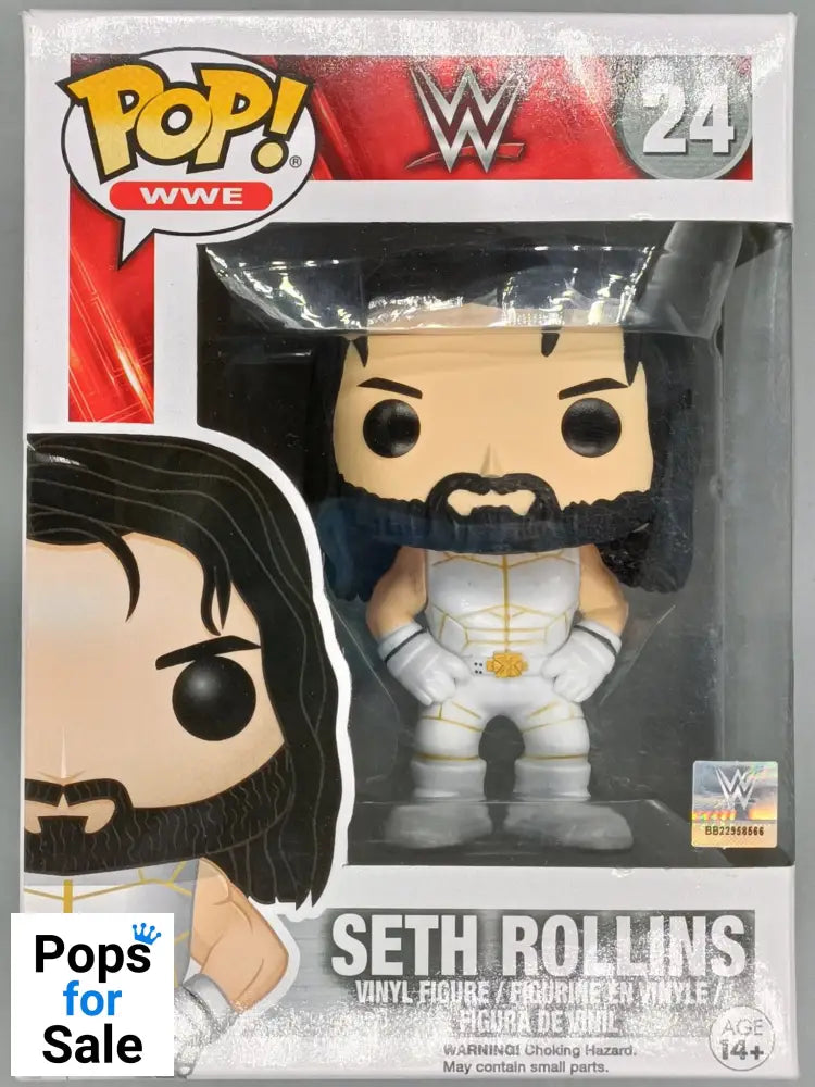 #24 Seth Rollins (White) - WWE - Box Damaged Funko POP - PopsforSale.co.uk