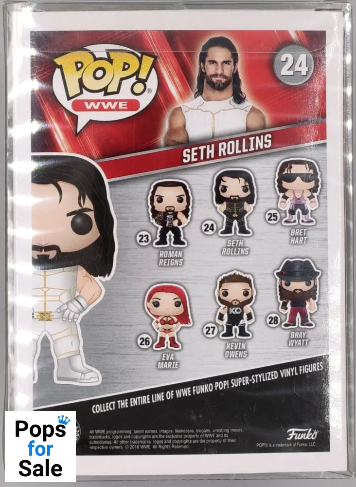 #24 Seth Rollins (White) - WWE Funko POP - PopsforSale.co.uk