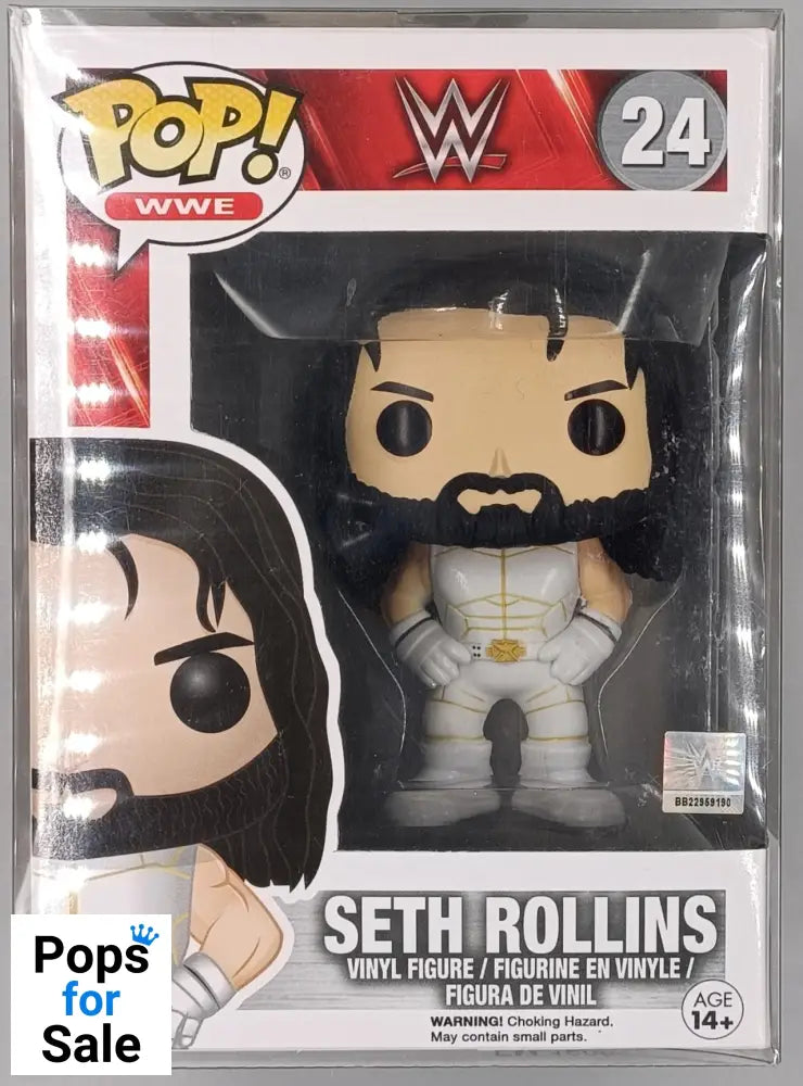 #24 Seth Rollins (White) - WWE Funko POP - PopsforSale.co.uk