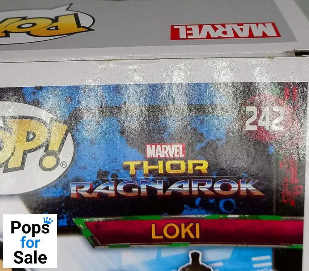 #242 Loki - Marvel Thor Ragnarok Box Damaged Funko POP - PopsforSale.co.uk