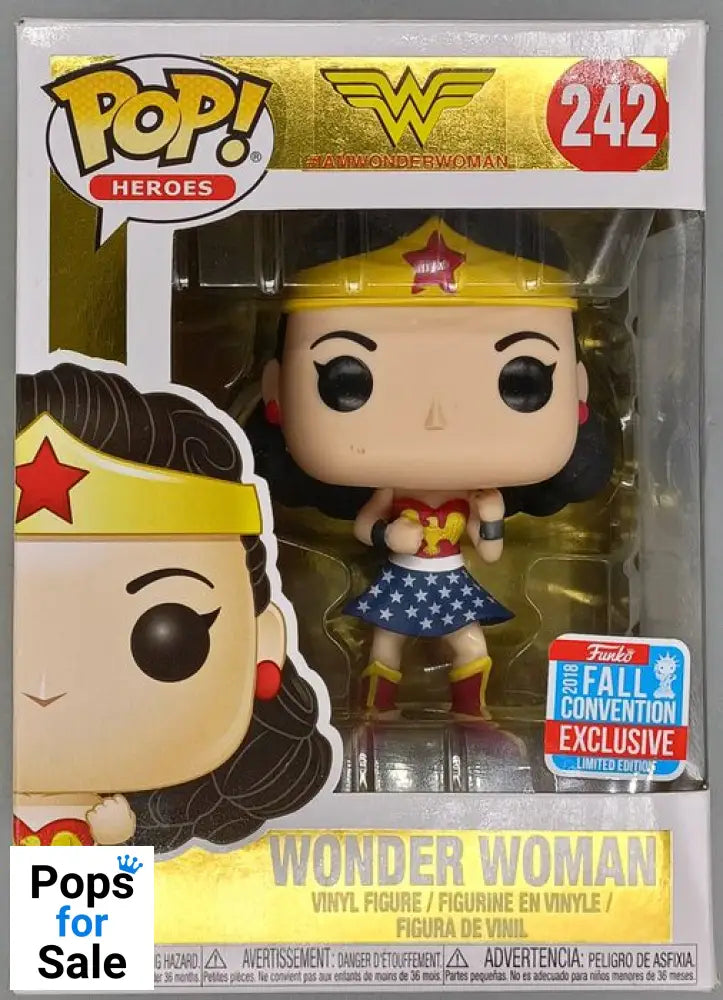 #242 Wonder Woman (First Appearance) - DC - 2018 Con Box Damaged Funko POP - PopsforSale.co.uk