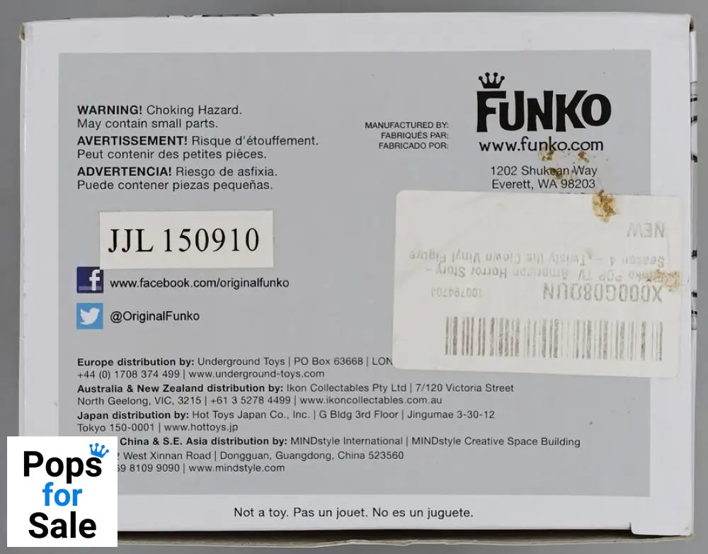 #243 Twisty - American Horror Story Freak Show - Box Damaged Funko POP - PopsforSale.co.uk