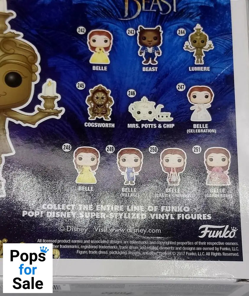 244 Lumiere - Disney Beauty And The Beast - Funko POP - Box Damaged